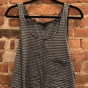 FOREVER 21 Crop Striped Tank